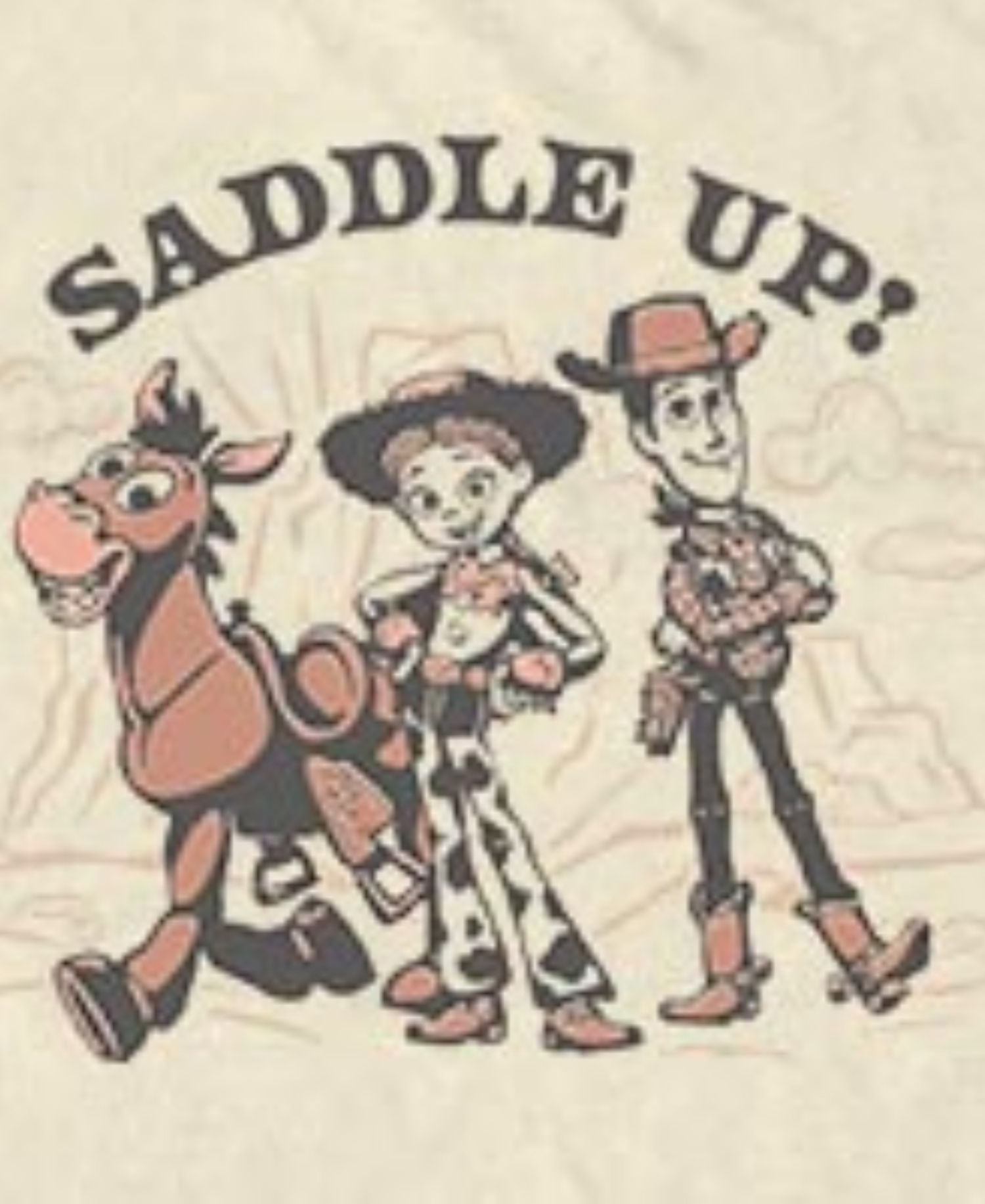 Men's Disney Pixar Toy Story Woody, Jessie and Bullseye Saddle Up Graphic T-Shirt