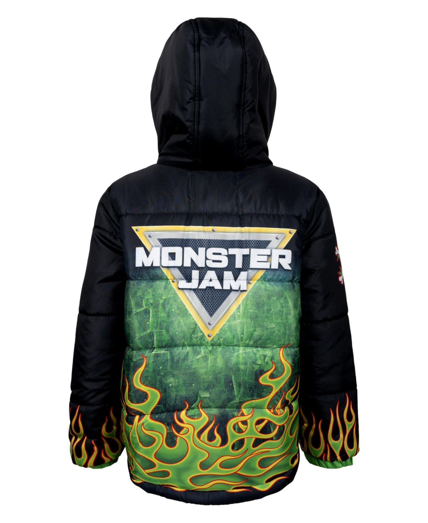 Куртка Monster Jam Hooded Puffer Jacket для мальчиков-малышей, цвет: Зелёный — фото 2