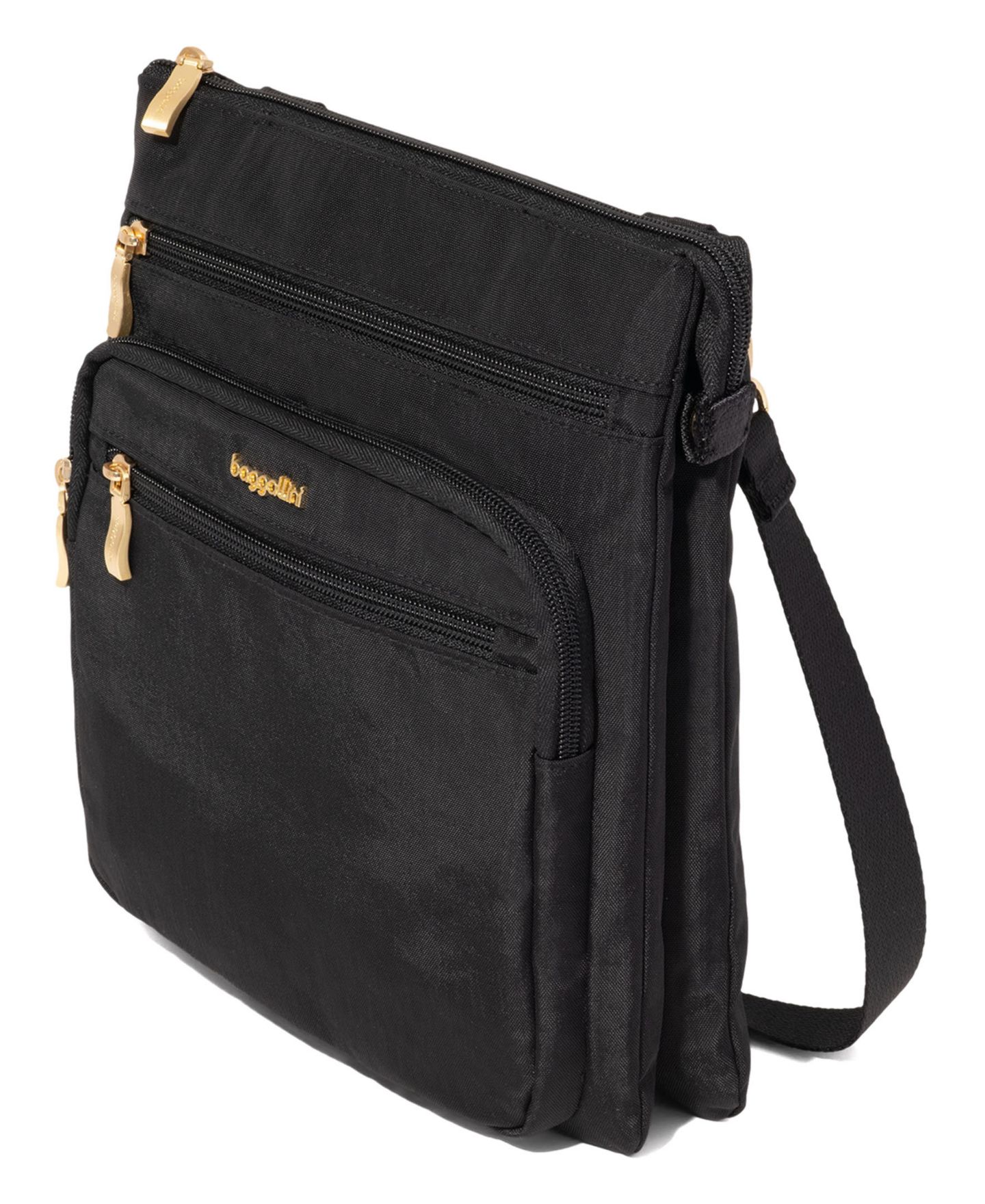 Женская сумка Baggallini Out And About Small Crossbody Handbag, цвет: Чёрный / Золотой — фото 3