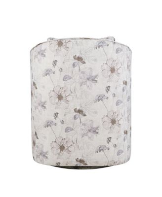 Daisy Bloom Classic Traditional Swivel Accent Armchair with Pillow