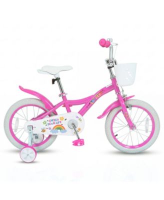 16 in Girls Bike with Front Basket and Bell Ages 4-7