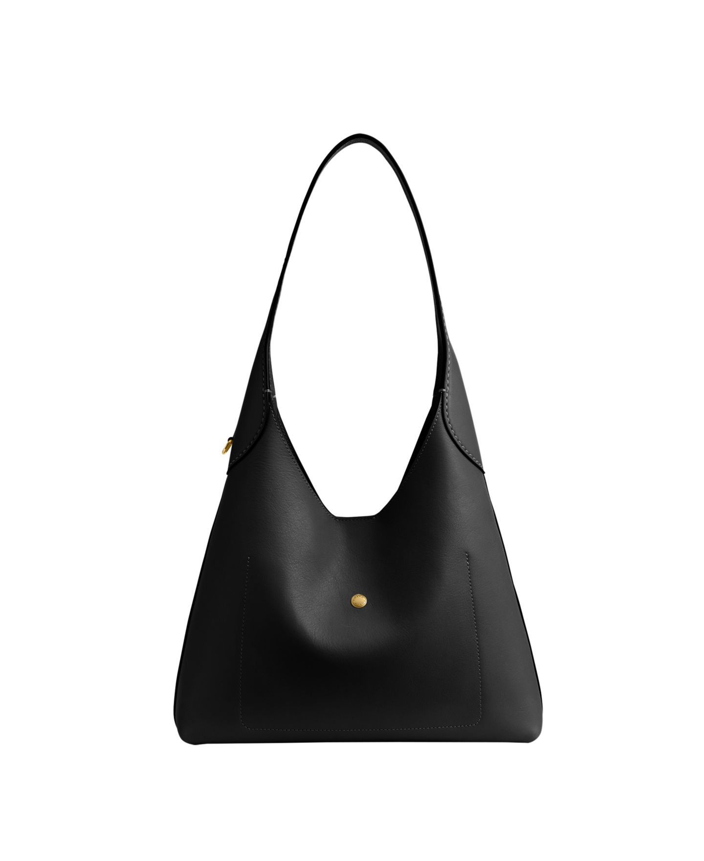 Женская сумка COACH Brooklyn Medium Leather Shoulder 28, цвет: Латунный / Чёрный — фото 9