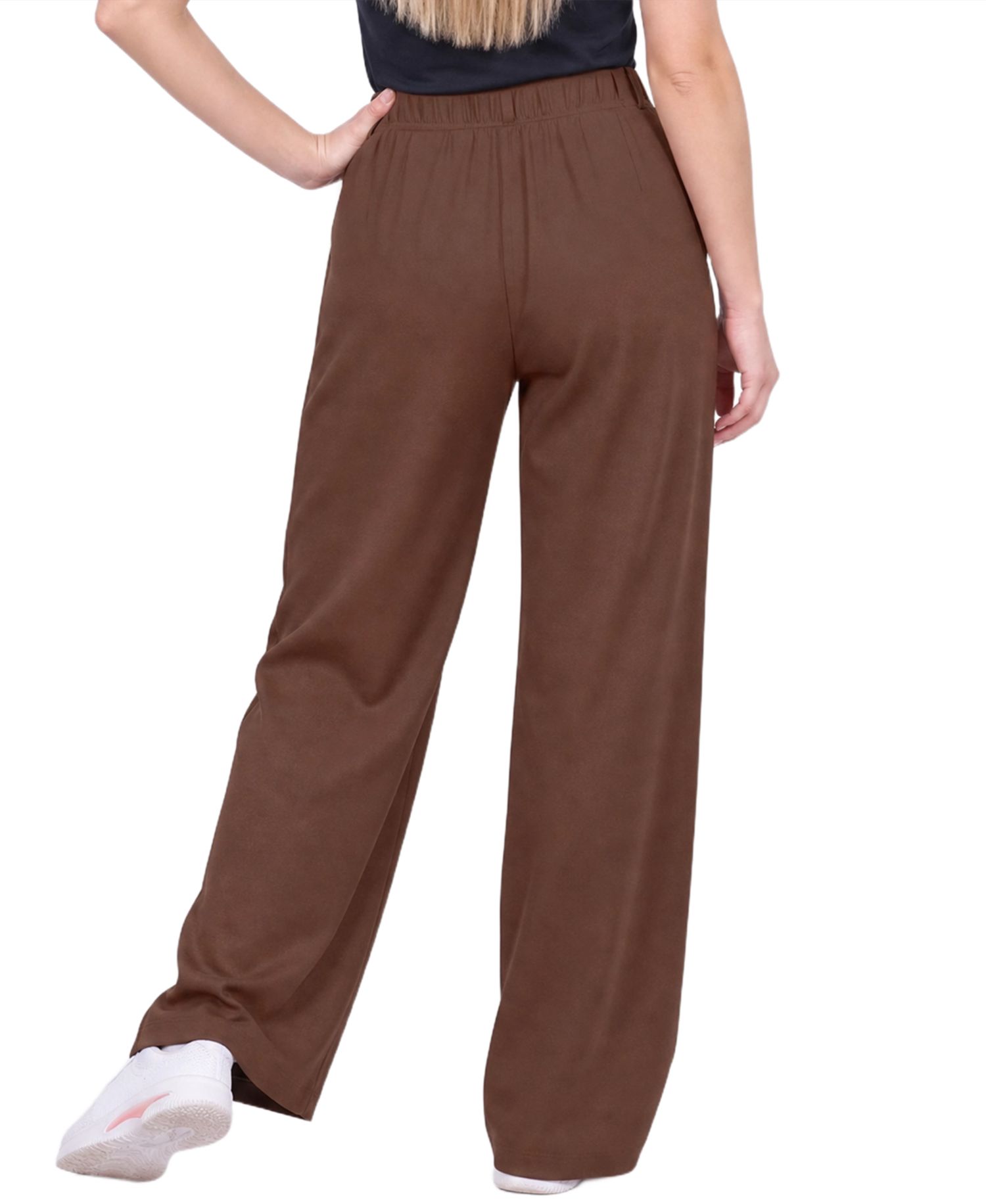 Petite Pleated Wide-Leg High-Rise Pants