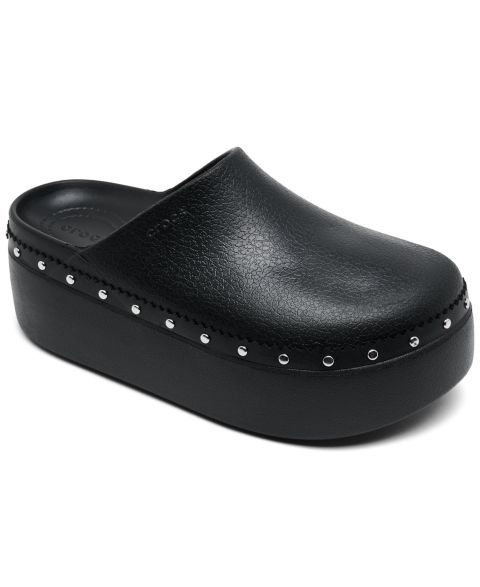 Женские сабо Crocs Dylan Platform Studded, цвет: Чёрный