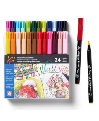 Koi Assorted Coloring Brush Pen Set