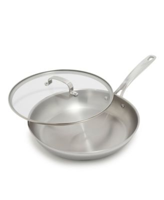 Bobby Flay Stainless Steel 12.48" Frypan with Lid