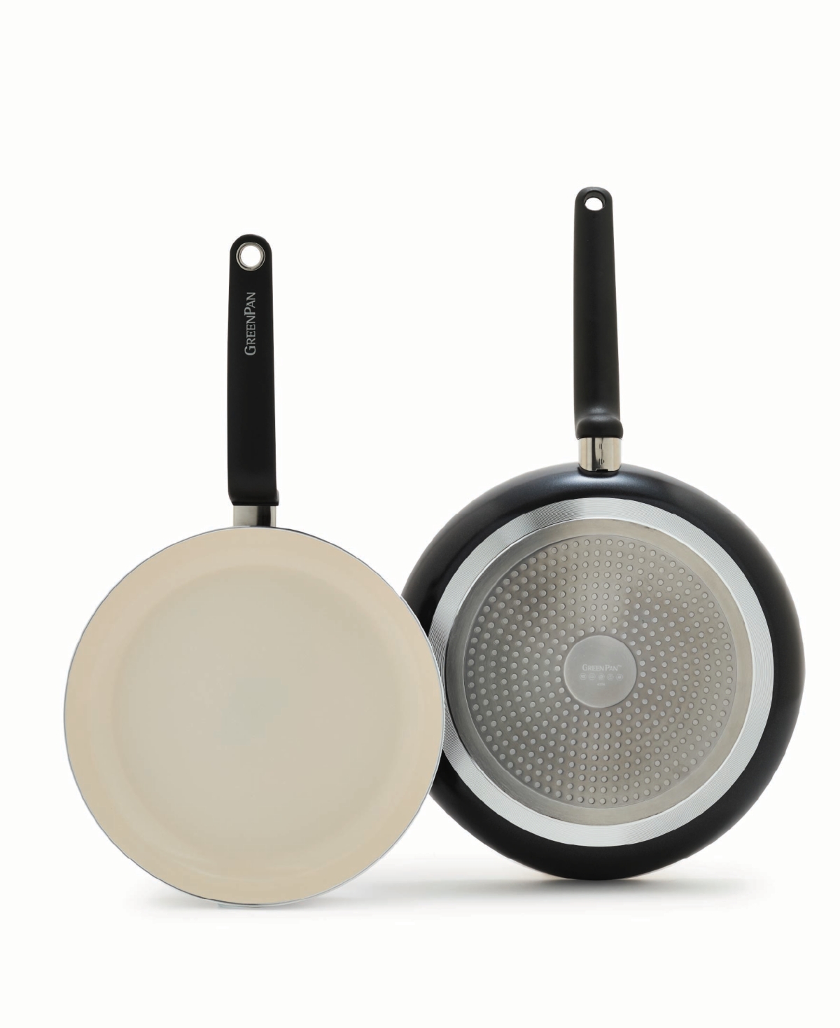 Greenpan Ceramic Nonstick 2-piece Frypan Set In Black