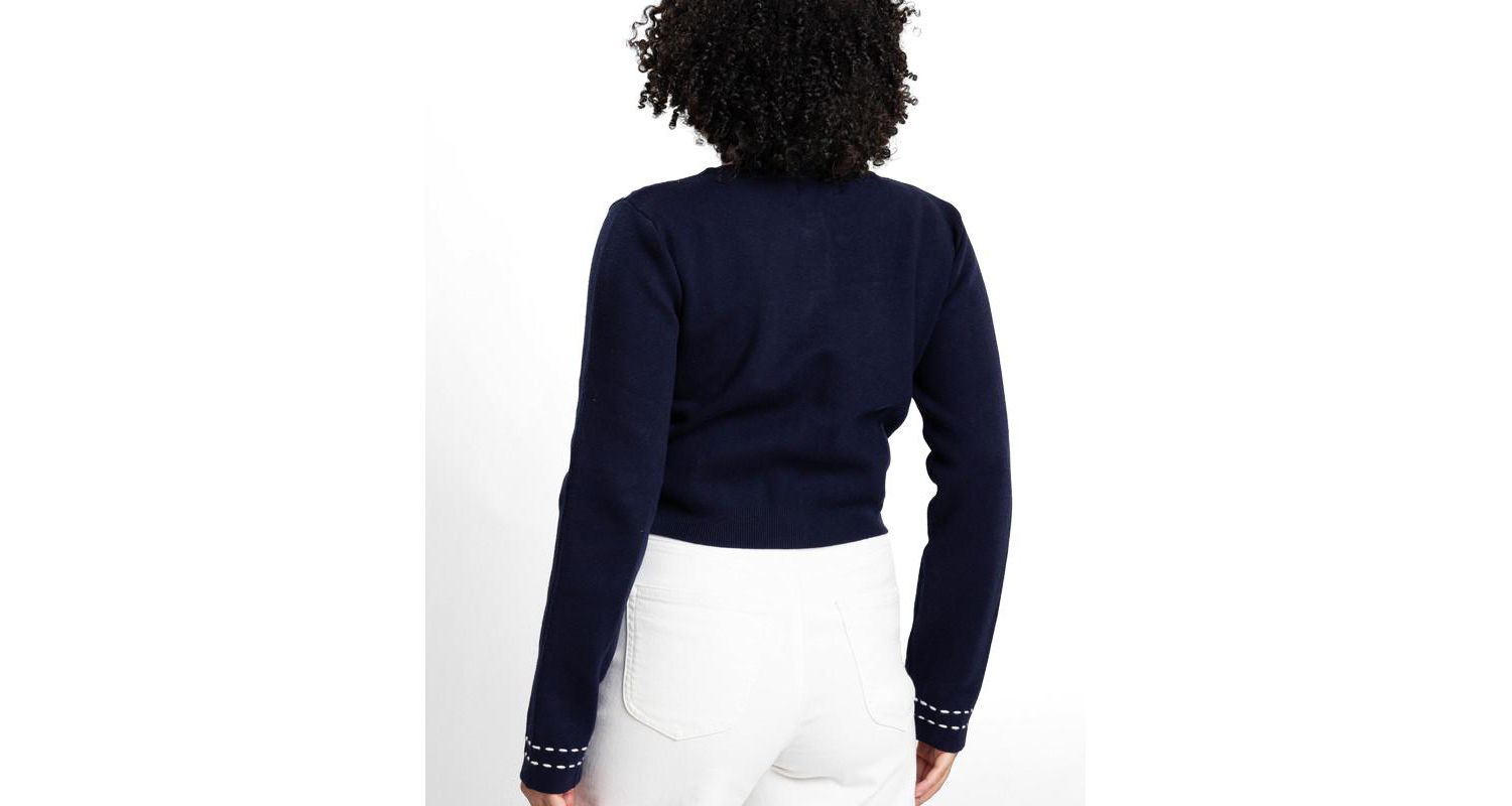 Women's Jessica Cropped Fitted Button-Front Cardigan