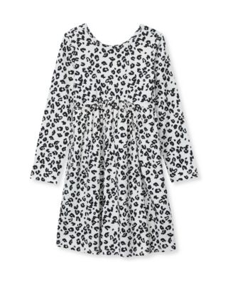 Big Girls Plus Long Sleeve Gathered Waist Jersey Dress