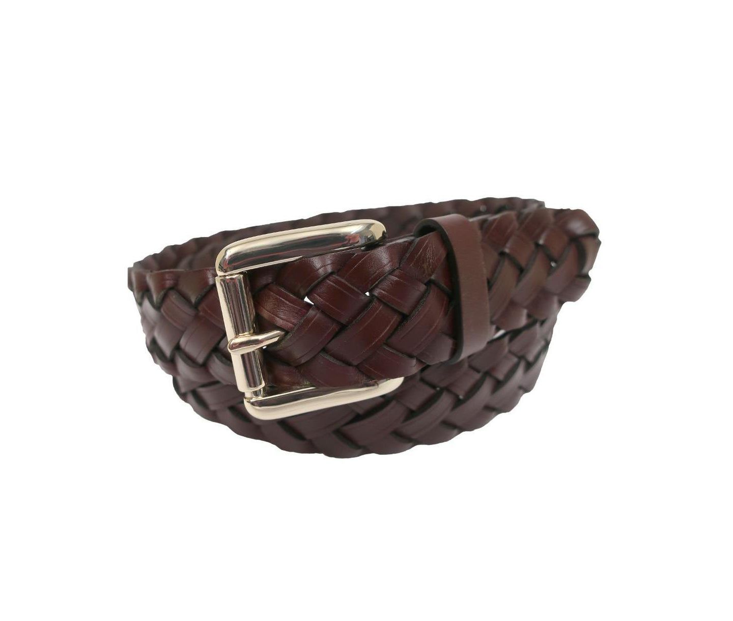 Мужской плетёный ремень Brooks Brothers из натуральной кожи, сделано в Италии, цвет: Коричневый — фото 2