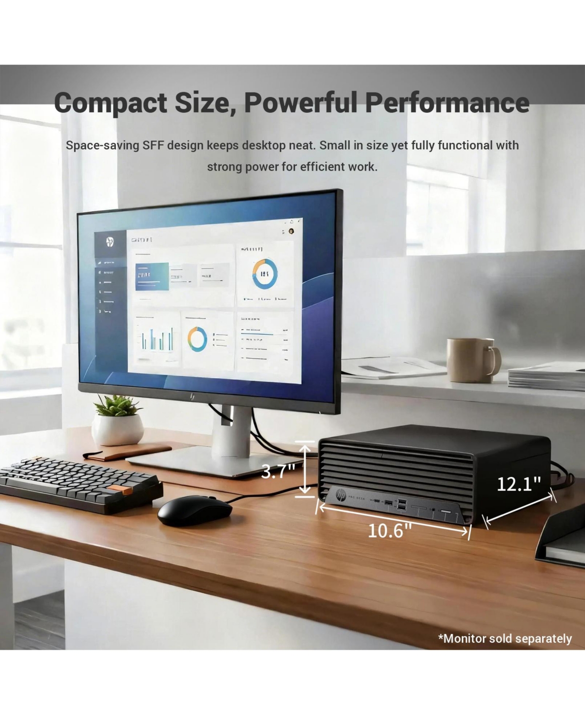Hp ProDesk 400 Business Sff Desktop, Intel Core i7-14700, Intel Uhd Graphics, 16GB DDR5, 2TB Ssd, Wi-Fi 5, Win11 Pro, Black