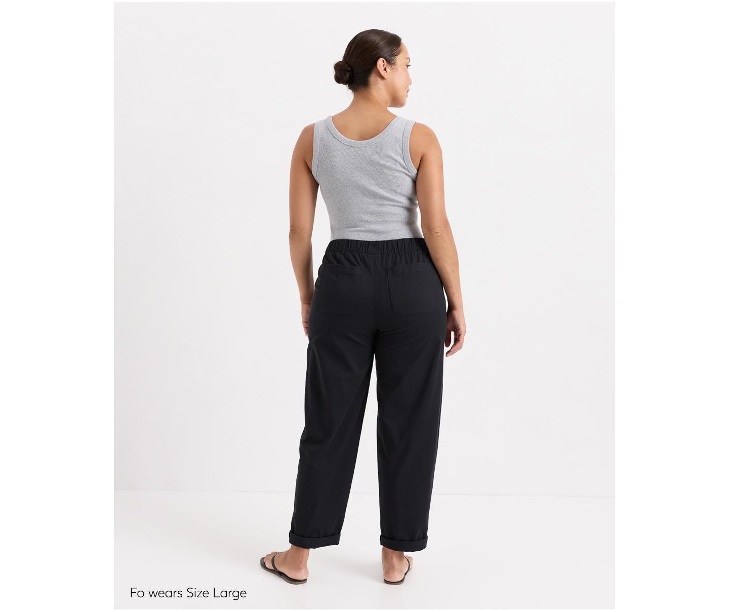 Женские брюки Pact Peached Twill Organic Cotton-Blend Pull-On, цвет: Зелёный — фото 6