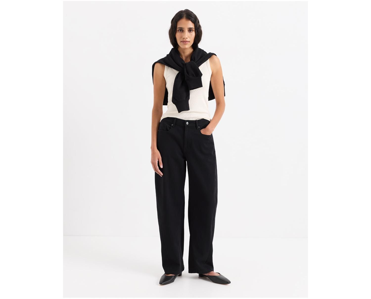 Women's Twill Barrel-Leg Pant
