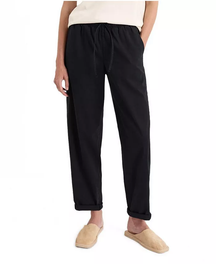 Women's Peached Twill Organic Cotton-Blend Pull-On Pants