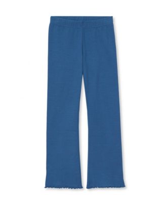 Girls Ribbed Knit Flare Leggings