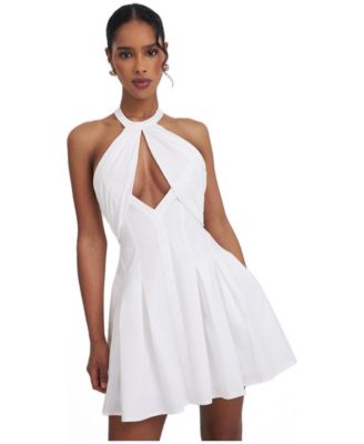 Women's Jordyn Halter Keyhole A-Line Mini Dress