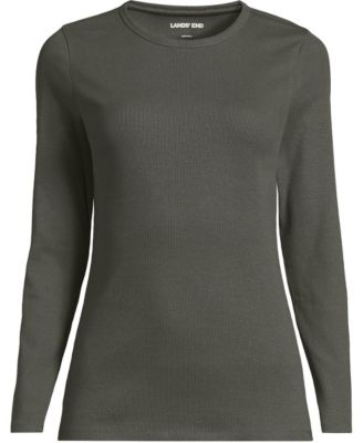 Plus Size Long Sleeve Micro Rib T-Shirt