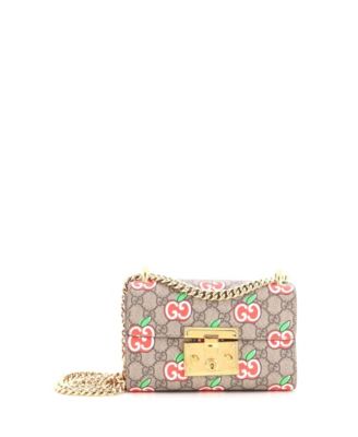 Small Padlock Shoulder Bag Printed GG Coated Canvas