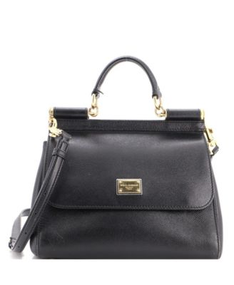 Pre-Owned Dolce and Gabbana Large Miss Sicily Shoulder Bag Leather