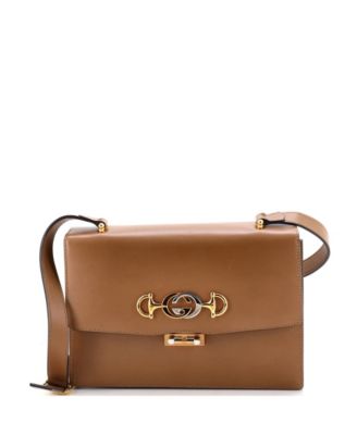 Small Zumi Flap Shoulder Bag Leather