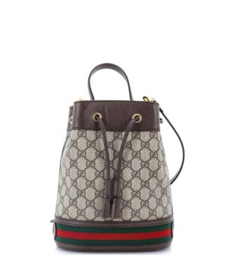 Small Ophidia Bucket Bag GG Coated Canvas