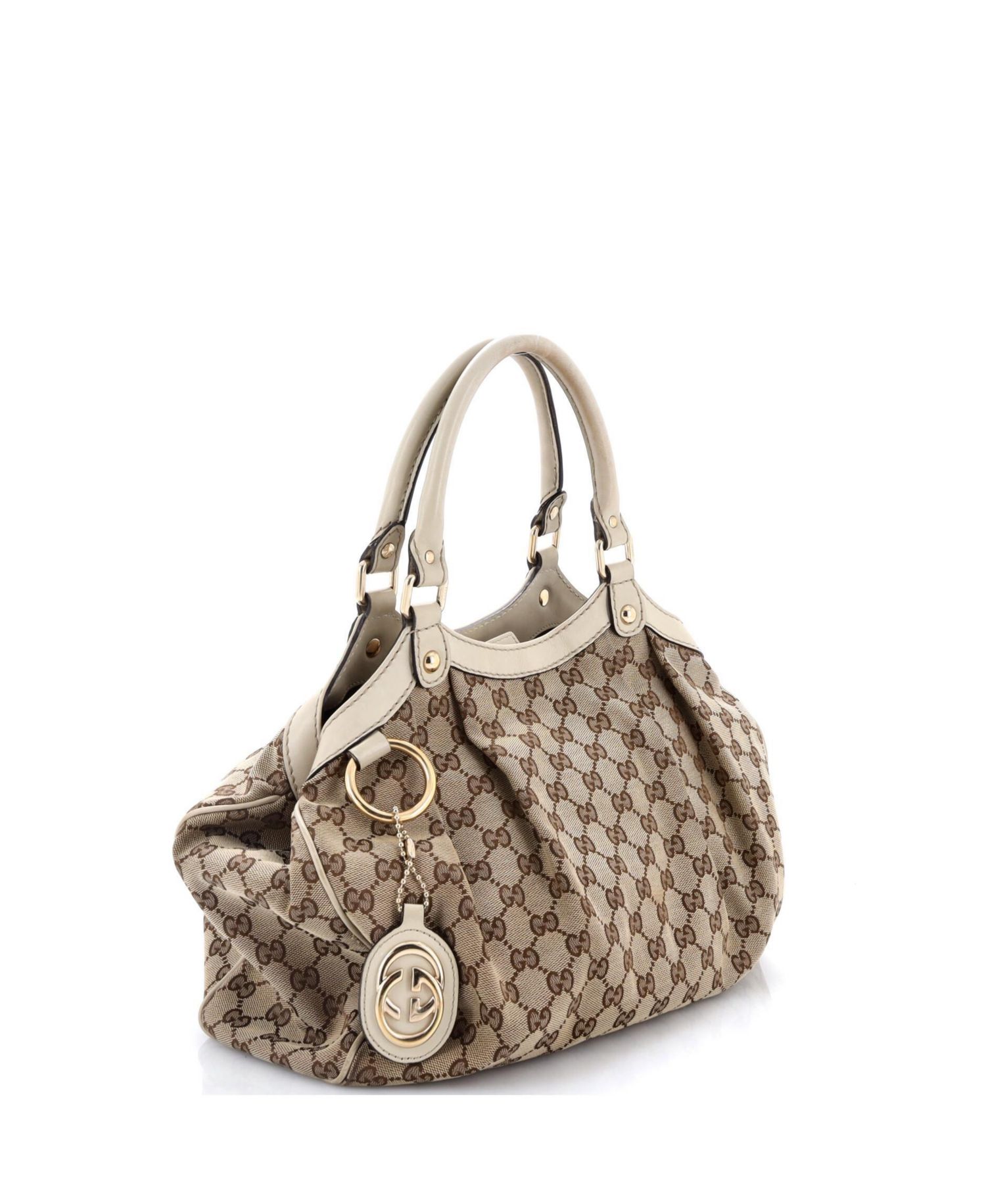 Medium Sukey Tote GG Canvas with Leather