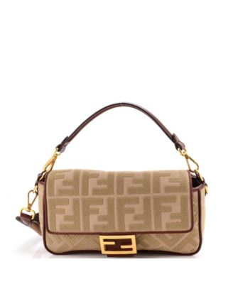 Medium Baguette NM Bag Zucca Embroidered Canvas