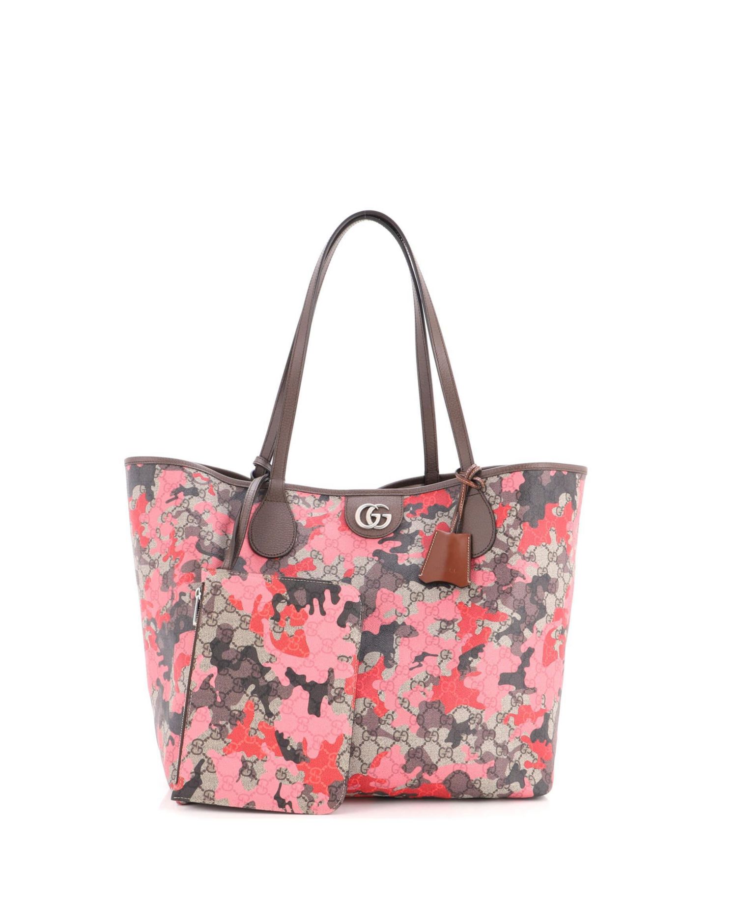 Large GG Open Tote GG Camouflage Coated Canvas
