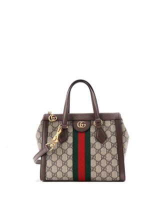 Small Ophidia Top Handle Tote GG Coated Canvas