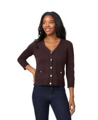 Women's V-Neck 3/4-Sleeve Cardigan
