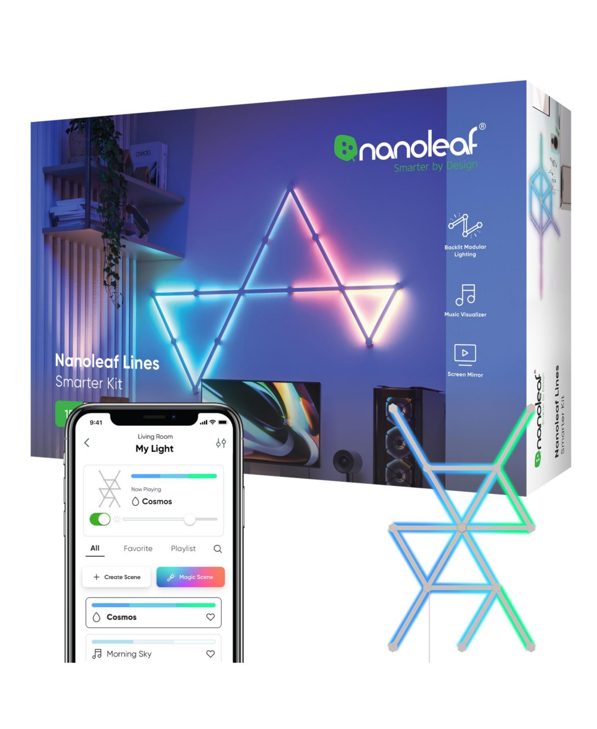 Nanoleaf Lines Starter Kits - White / 60º Lines / 15 Lines