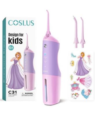 C31 Kids Water Flosser  4 modes, ages 6 Plus, safe and waterproof. Portable, rechargeable