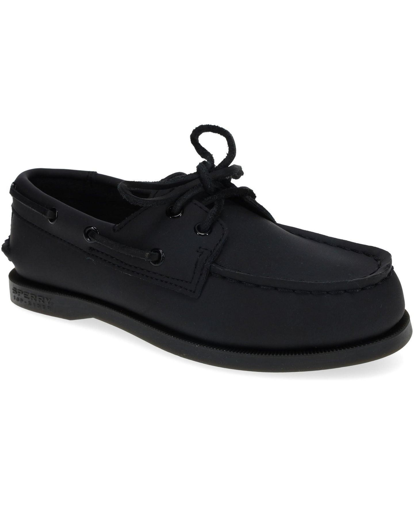 Обувь Sperry (1-13.5) Authentic Original Boat Shoe для мальчиков, цвет: Чёрный — фото 1