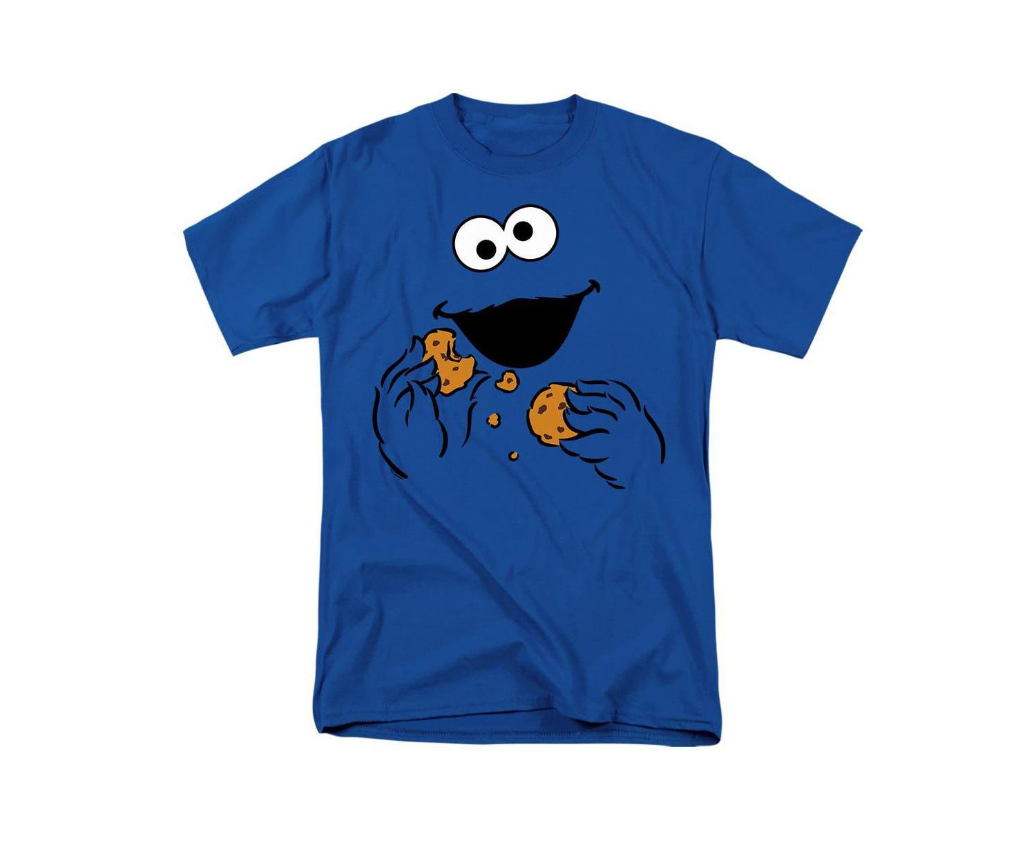 Men's Cookie Monster Om Nom Face T-Shirt