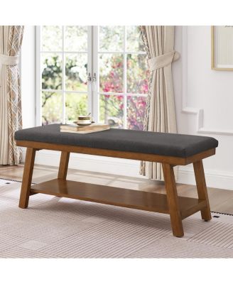  Storage Bench with Shelf, (350 lbs Capacity