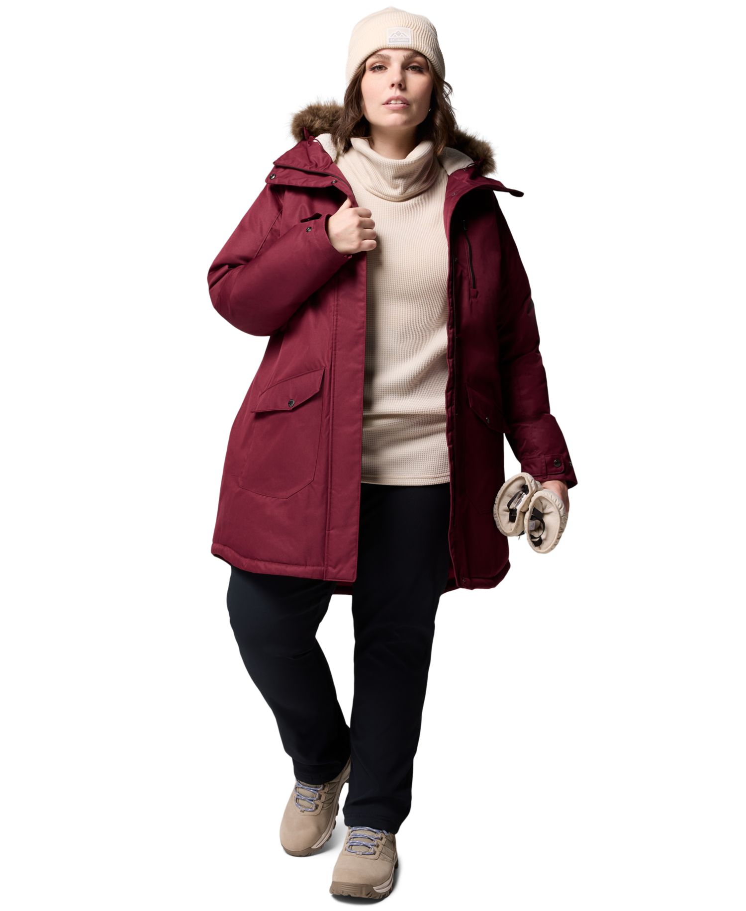Plus Size Suttle Mountain™ Long Insulated Sherpa-Lined Jacket