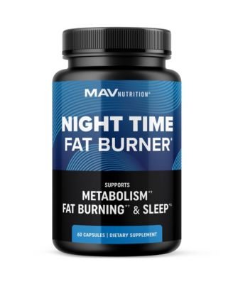 Night Time Fat Burner Sleep Aid, Appetite Suppressant and Metabolism Support Melatonin, L Theanine Non GMO, 60 Capsules