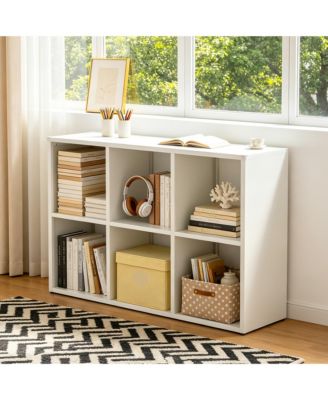 6 Cube Metal Storage Shelf Organizer Bookcase Display Rack Easy Assembly