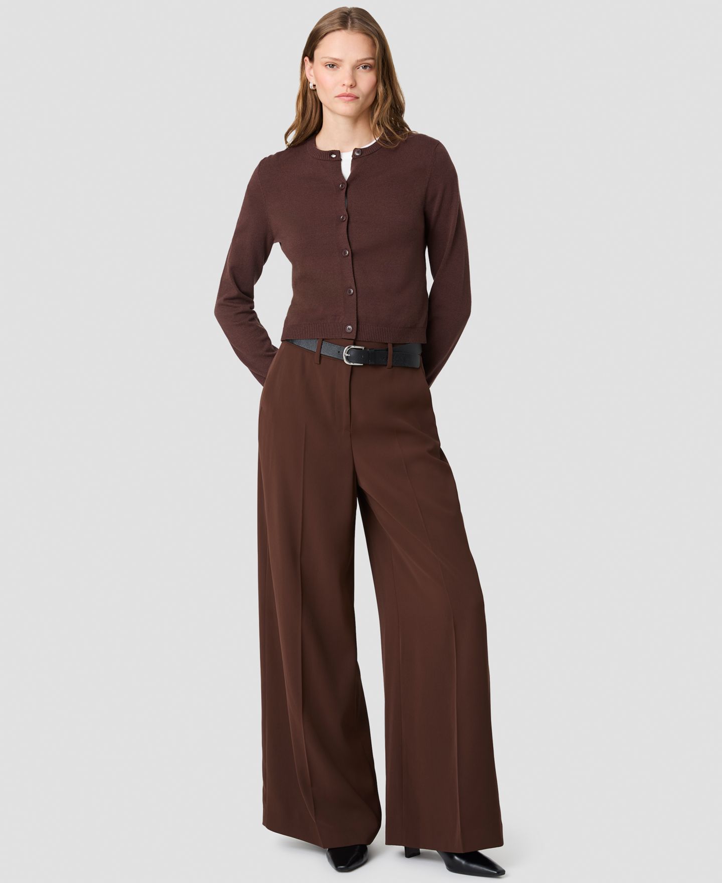 Женский кардиган French Connection Cosysoft Fitted Cardigan, цвет: Какао — фото 6
