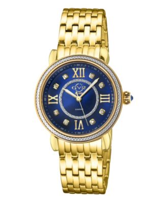 Women's Marsala Swiss Quartz IP Stainless Steel Bracelet Diamond Watch