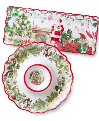 Santa's Delivery Melamine 2-Piece Appetizer Set