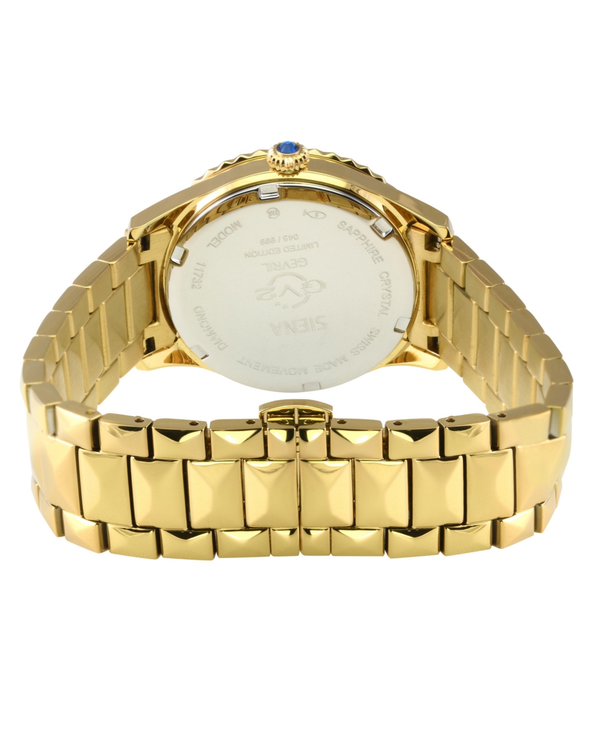 GV2 by Gevril Women's Siena Swiss Quartz Ip Stainless Steel Bracelet Diamond Watch