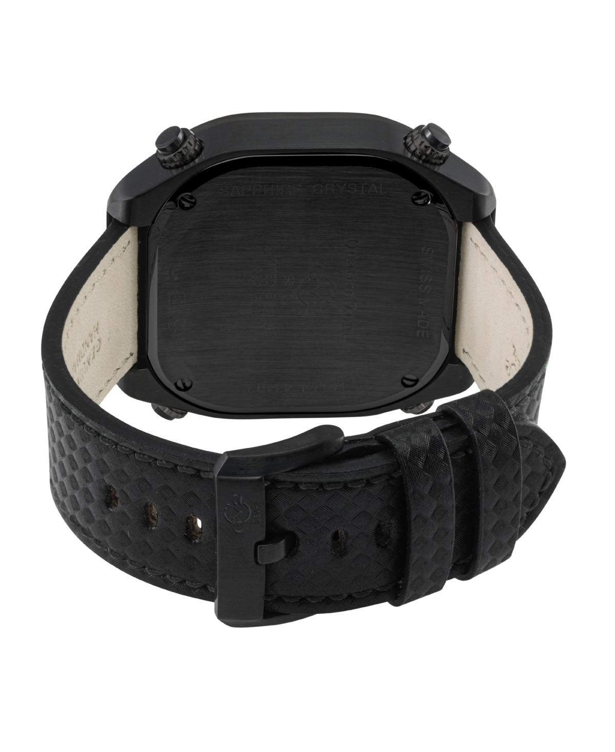 GV2 by Gevril Men's Swiss Made Quattro Swiss Quartz Italian Leather Strap Watch