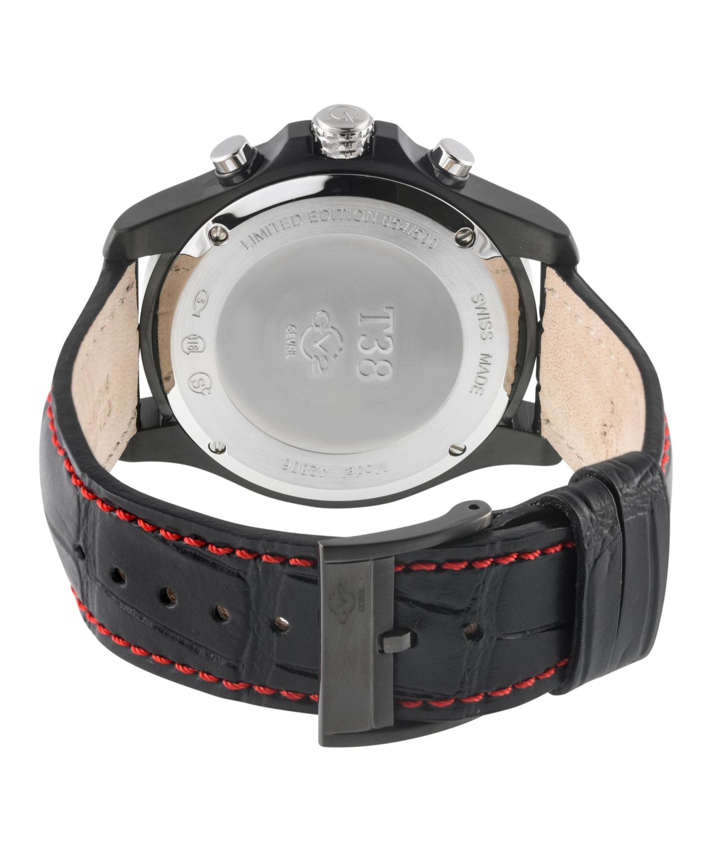 Мужские часы GV2 by Gevril Swiss Made T38 Swiss Quartz Italian Leather Strap Watch — фото 3