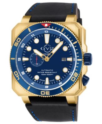 Men's Swiss Made XO Submarine Swiss Automatic Italian oiled Leather Strap Watch