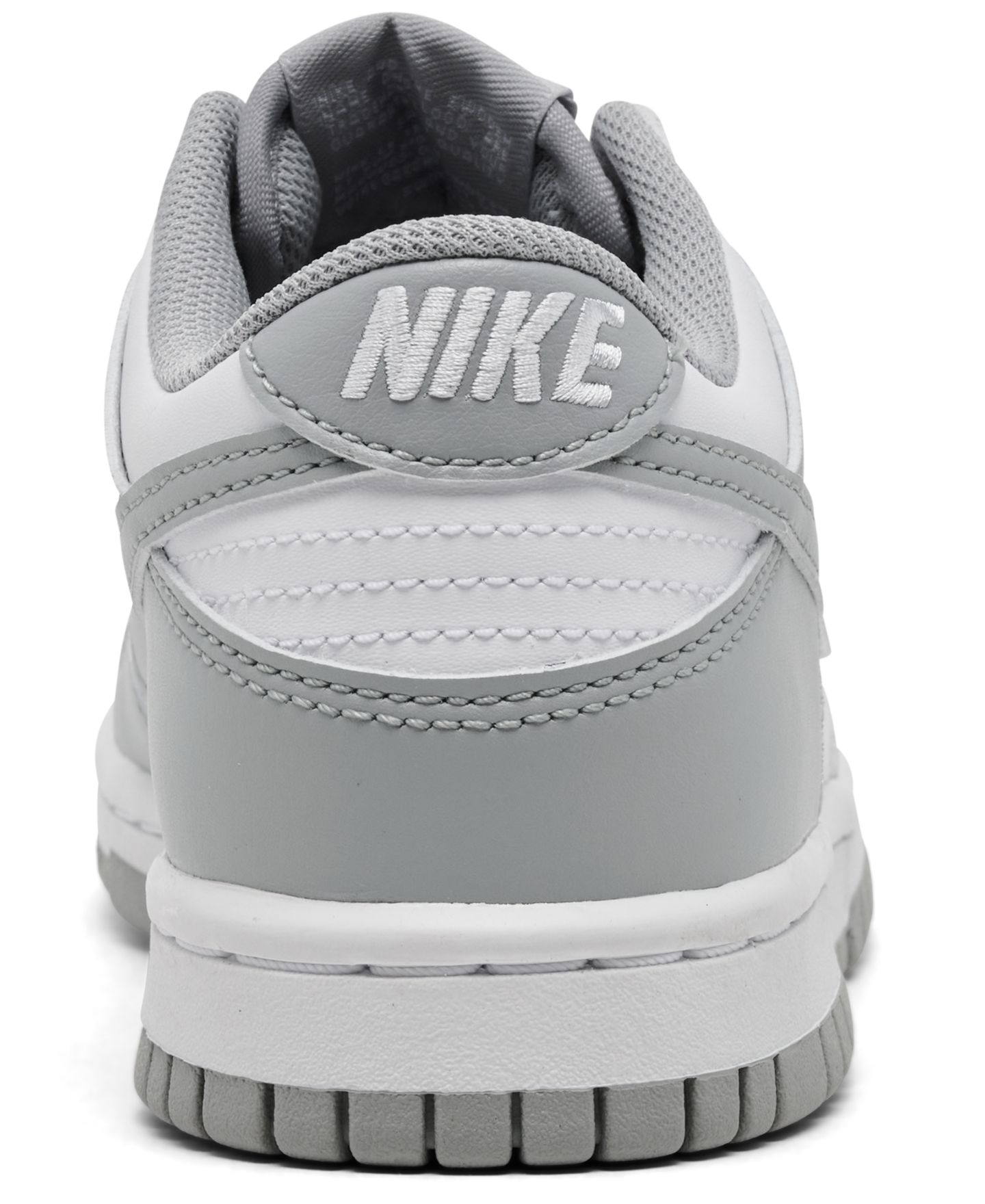 Детские кроссовки Nike Dunk Low Lifestyle, цвет: Белый / Серый — фото 4