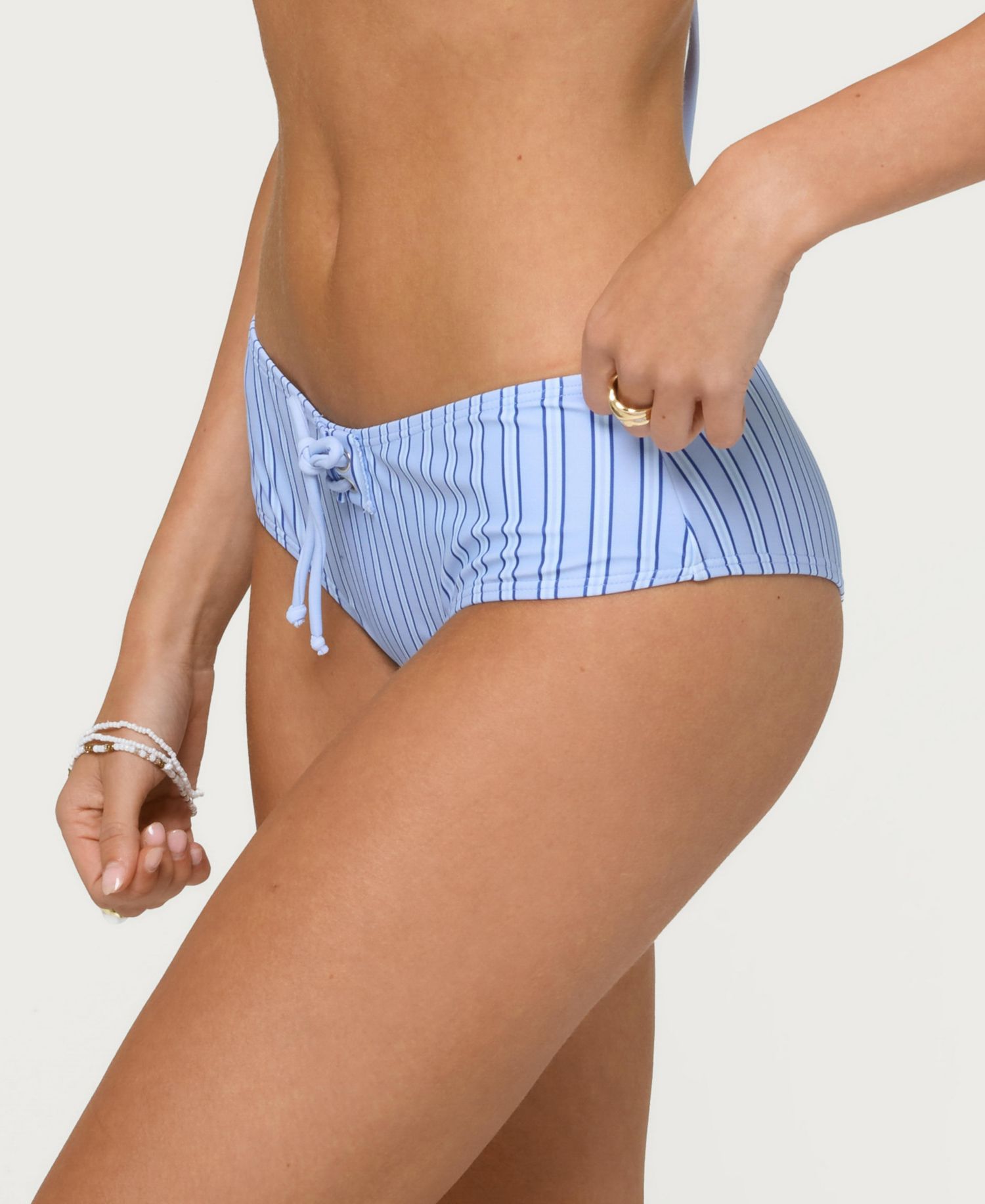 Women's Blonca Striped Boyshort Bikini Bottom