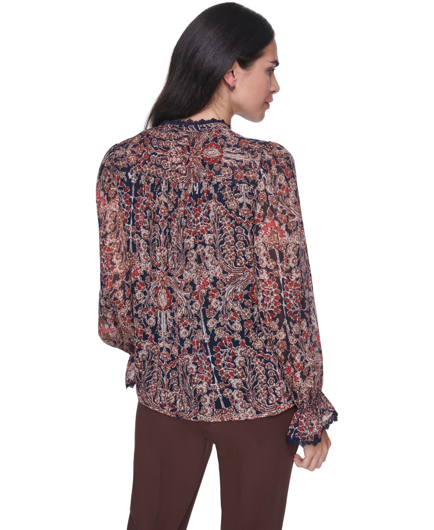Women's Lace Long-Sleeve Blouse