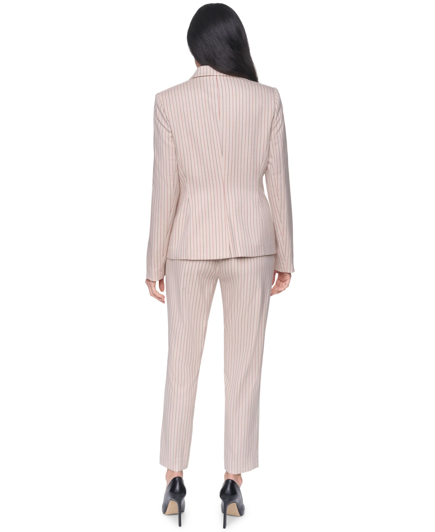 Women's Pinstripe One-Button Blazer