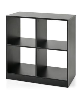 29 Inch Freestanding Kids Storage Bookcase with 4 Open Cubes